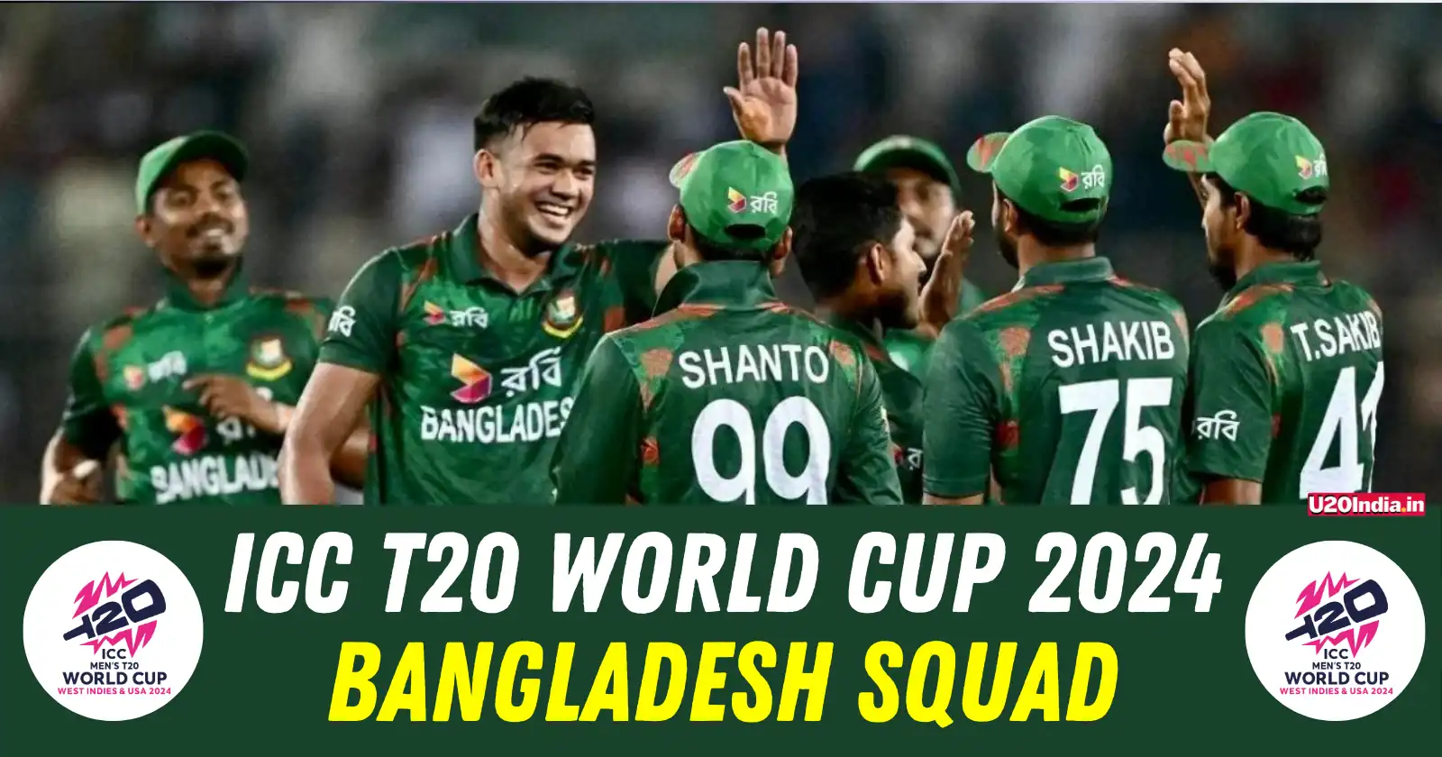 ICC T20 World Cup 2024 Bangladesh Squad: Complete Player List