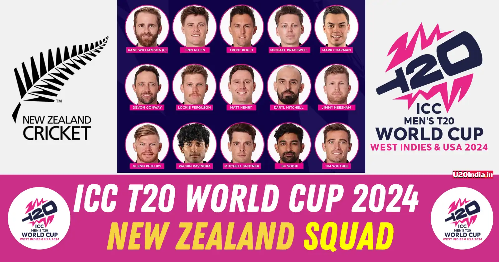 ICC T20 World Cup 2024 New Zealand Squad: Complete List of Players